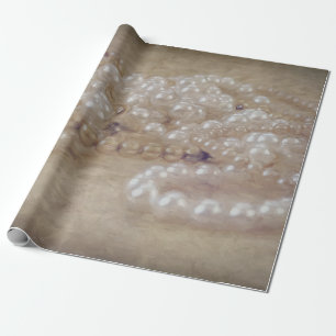  Antiek Witte Pearls Sepia Brown ontkoppeling Cadeaupapier