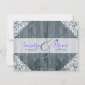 Antiek Witte ras Rustic Weeding Uitnodiging (Voorkant)