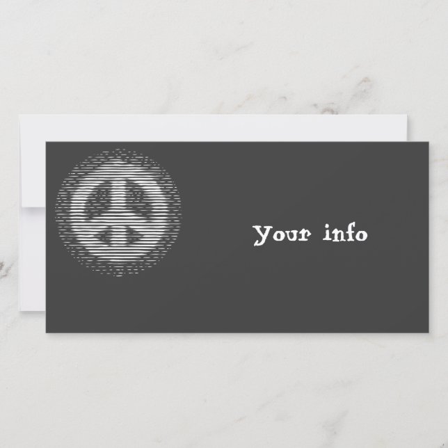 Antiek Woodcut Peace (Voorkant)