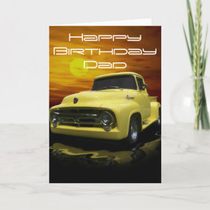 Antiek Yellow Truck Kaart