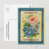Antiek zaadpakket canterbury Bells Briefkaart (Voorkant / Achterkant)