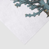 Antiek Zee Koraal Illustratie Tissuepapier (Detail)
