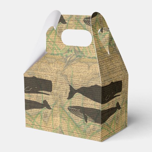 Antiek Zee op walvis Bedankdoosjes (Achterkant)