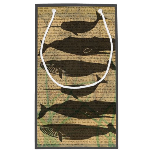 Antiek Zee op walvis Klein Cadeauzakje (Achterkant)