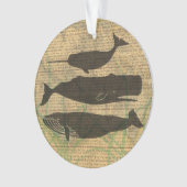 Antiek Zee op walvis Ornament (voorkant)