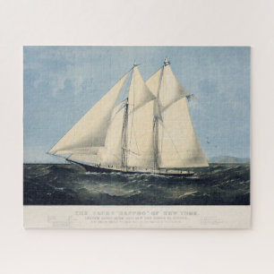 Antiek zeilboot zeebaars Legpuzzel