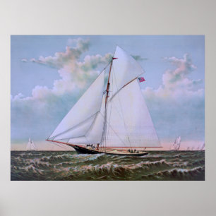 Antiek zeilschip poster
