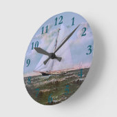 Antiek zeilschip ronde klok (Hoek)