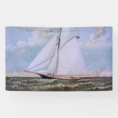 Antiek zeilschip sloep jacht zeilboot oceaan spandoek (Horizontaal)