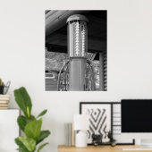 Antiek zichtbare gaspomp poster (Thuiskantoor)