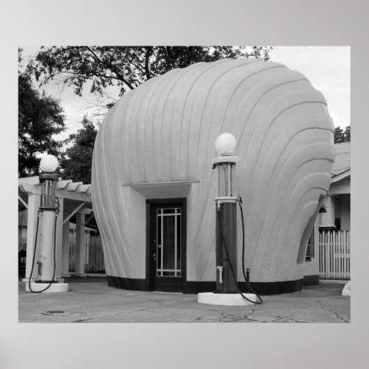 Antiek zichtbare gaspompen poster (Voorkant)