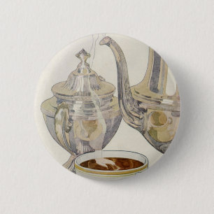 Antiek zilveren koffieservice ronde button 5,7 cm