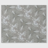 Antiek Zilvergrijs Decoratief Kaleidoscopisch Cadeaupapier (Vlak)