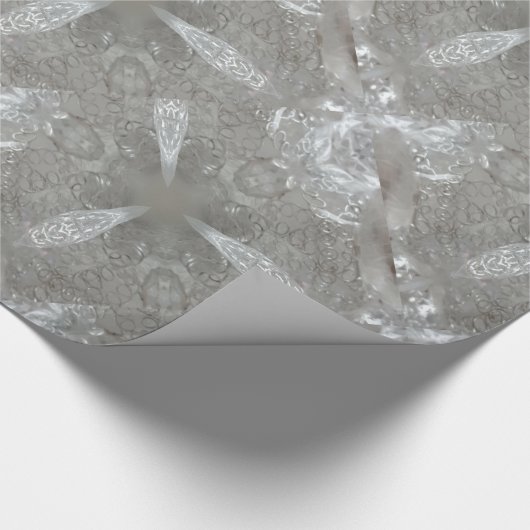 Antiek Zilvergrijs Decoratief Kaleidoscopisch Cadeaupapier (Hoek)