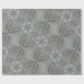 Antiek Zilvergrijs Decoratief Kaleidoscopisch Star Cadeaupapier (Vlak)