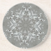Antiek Zilvergrijs Decoratief Kaleidoscopisch Star Zandsteen Onderzetter (Voorkant)