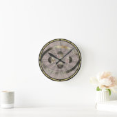 Antiek Zodiac Astrologie Solar Orbit Print Ronde Klok (Huis)