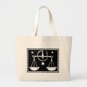 Antiek Zodiac Astrologische Weegschaal Totebag Grote Tote Bag
