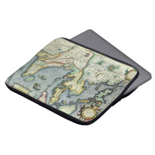 Antiek Zuidoost-Aziatische kaart door Mercator / H Laptop Sleeve