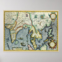 Antiek Zuidoost-Aziatische kaart door Mercator / H