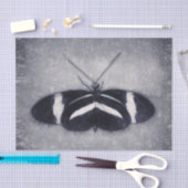 Antiek zwart-wit ontkleurd vlinder Tissuepapier (Craft)