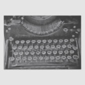 Antiek zwart-wit schrijfmachine Tissuepapier (Voorkant)