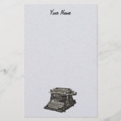  Antiek zwarte oude fashioned typemachine Briefpapier (Voorkant)
