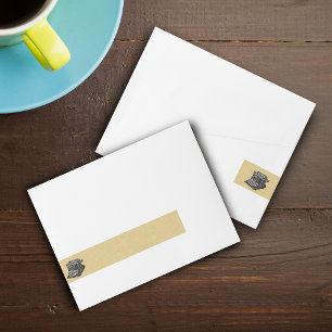  Antiek zwarte oude fashioned typemachine Omwikkelbaar Adreslabel