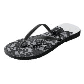 Antiek zwarte Teenslippers (Schuin)