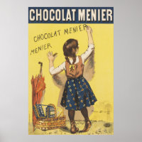 Antieke 1892 Chocolat Menier Franse Meisjes Kunst