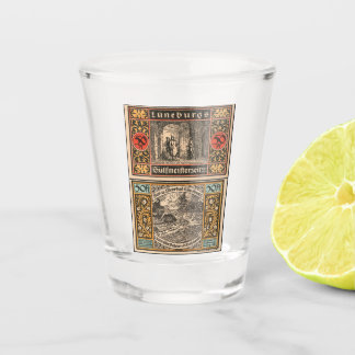 Antieke 1921 50 Pfennig Notgeld-bankbiljet Lünebur Shot Glas