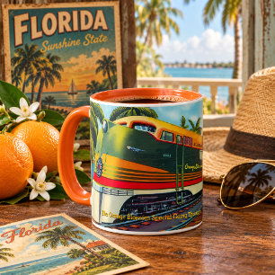 Antieke 1939 Orange Blossom Special Florida Trein Mok