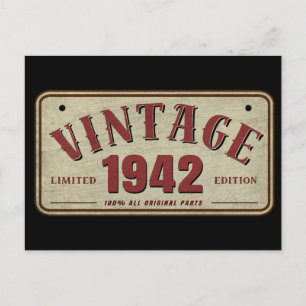 Antieke 1942 Limited Editie Alle Originele Onderde Briefkaart