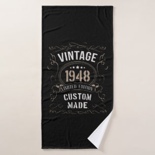 Antieke 1948 Limited Edition Op maat gemaakte kaar Badhanddoek