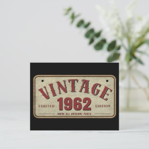 Antieke 1962 Limited Editie Alle Originele Onderde Briefkaart