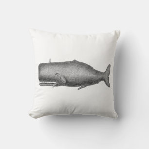 Antieke 19e-eeuwse tekening van een walvis kussen