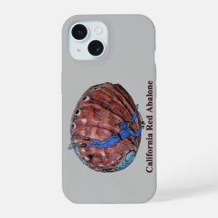 Antieke Abalone Schelp met een Vrijduiker URM iPhone 15 Hoesje