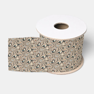 Antieke Abstract Kwarts Steen Natuurlijk Grosgrain Lint