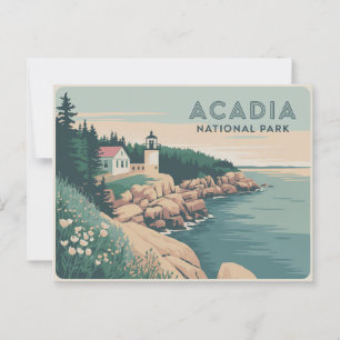 Antieke Acadia National Park Ansichtkaart Antiek Briefkaart
