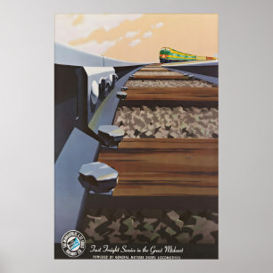 Antieke affiche van de Minneapolis St Louis-spoorw Poster