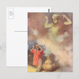 Antieke Aladdin en de Geest van de Lamp, Godwin Briefkaart