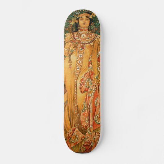 Antieke Alfons M. Mucha Skateboard (Voorkant)