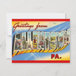 Antieke Allentown PA  Briefkaart