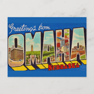 Antieke ansichtkaart van Omaha Nebraska Briefkaart