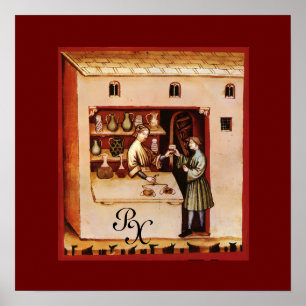 ANTIEKE APOTHEEK,Apotheker, Geneeskunde, Drogister Poster