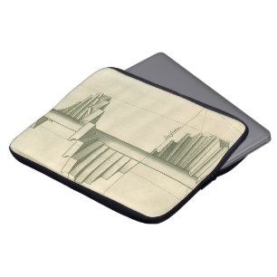 Antieke architecturale trap, wenteltrap laptop sleeve