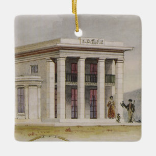 Antieke architectuur, plattegrond en Griekse villa Keramisch Ornament