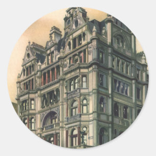 Antieke architectuur Queens Hotel Leicester Square Ronde Sticker