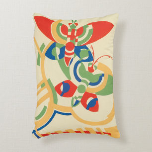 Antieke Art Deco Jazz Pochoir Tuin Vlinders Accent Kussen