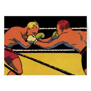 Antieke Art Deco sportboksen, boksers slaan